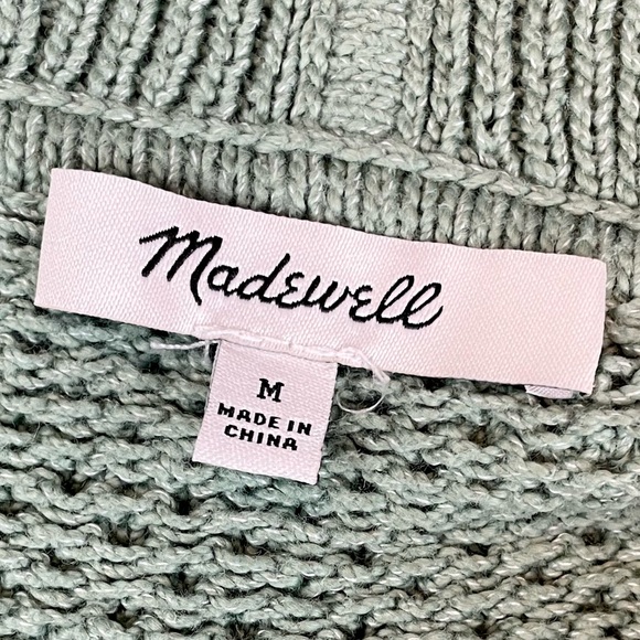 MADEWELL • Green Canby Button Mockneck Knit Sweater, M - Picture 15 of 16